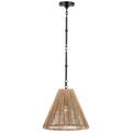 Goodman Small Hanging Light | Bronze | Natural Abaca Shade