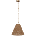 Goodman Small Hanging Light | Hand-Rubbed Antique Brass | Toast Shade