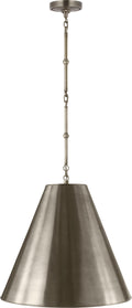 Goodman Medium Hanging Light | Antique Nickel | Antique Nickel Shade