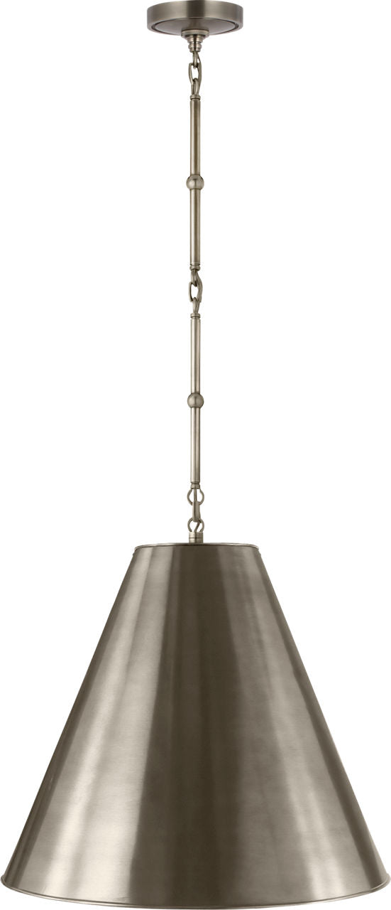 Goodman Medium Hanging Light | Antique Nickel | Antique Nickel Shade