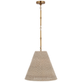 Goodman Medium Hanging Light | Hand-Rubbed Antique Brass | Ash Shade