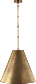 Goodman Medium Hanging Light | Hand-Rubbed Antique Brass | Hand-Rubbed Antique Brass Shade