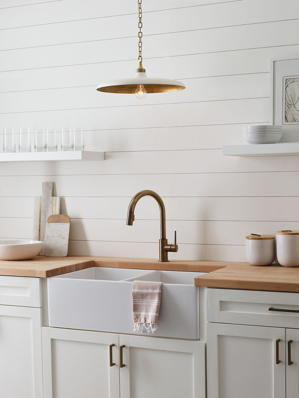 Piatto Medium Pendant | Hand-Rubbed Antique Brass | Plaster White Shade