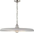 Piatto Large Pendant | Polished Nickel | Plaster White Shade