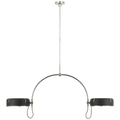 Oso 54" Linear Arched Pendant | Polished Nickel | Matte Black Shade
