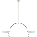 Oso 54" Linear Arched Pendant | Polished Nickel | Matte White Shade
