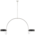 Oso 72" Linear Arched Pendant | Polished Nickel | Matte Black Shade