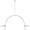 Oso 72" Linear Arched Pendant | Polished Nickel | Matte White Shade