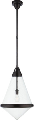 Gale Large Pendant | Bronze | Seeded Glass