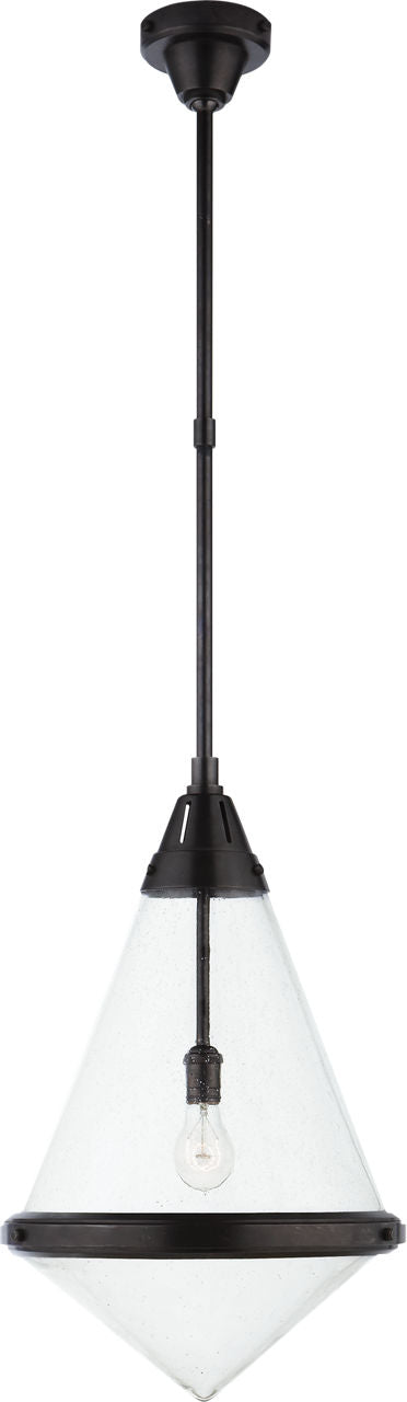 Gale Large Pendant | Bronze | Seeded Glass