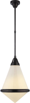 Gale Large Pendant | Bronze | White Glass