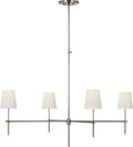 Bryant Extra Large Chandelier | Antique Nickel | Linen Shades