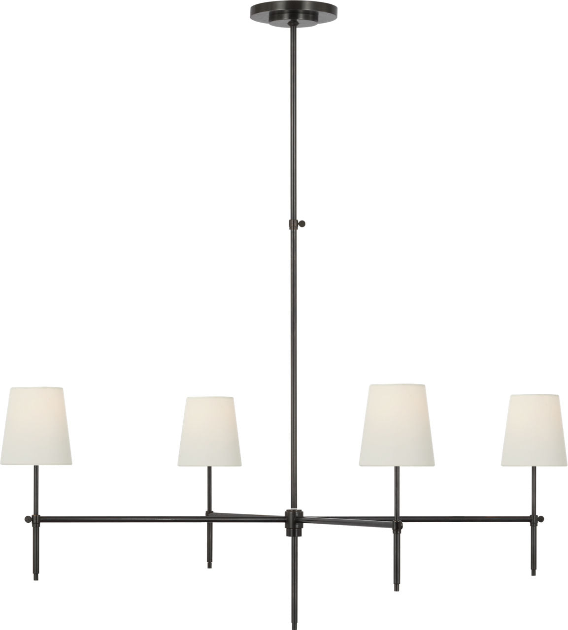 Bryant Extra Large Chandelier | Bronze | Linen Shades