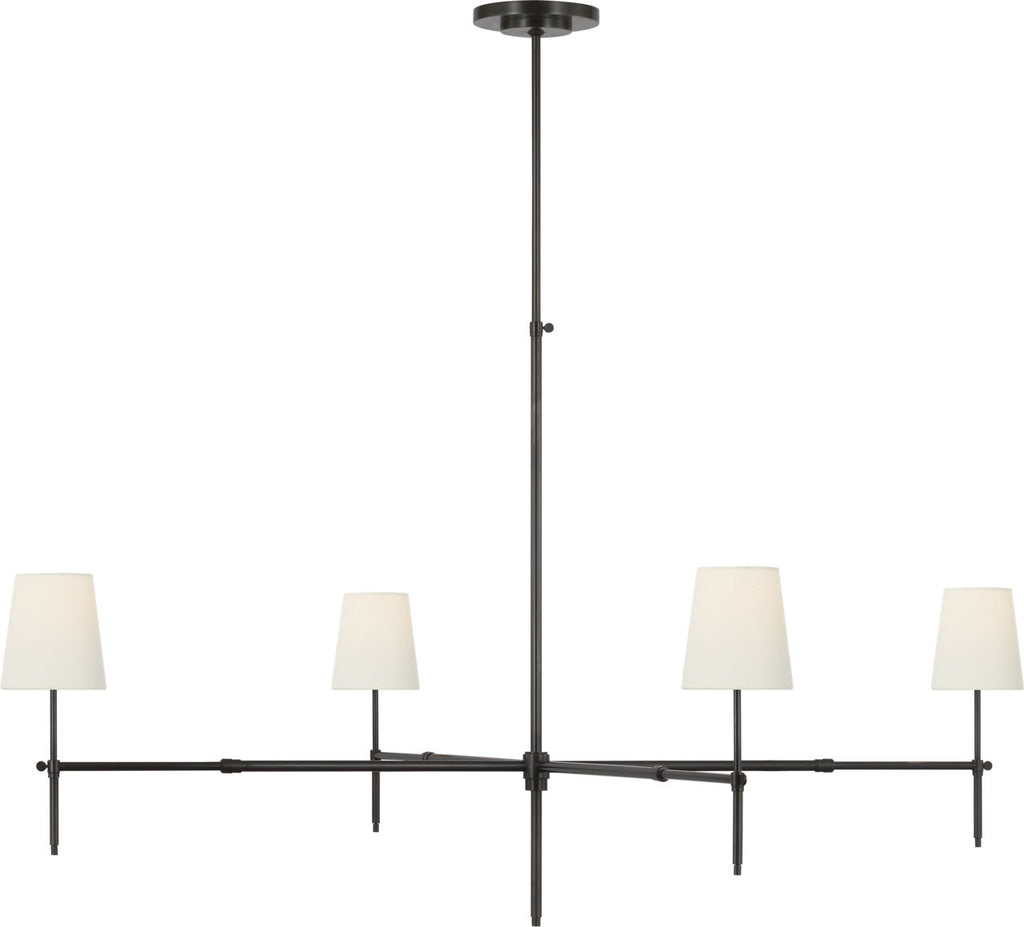 Bryant Grande Chandelier | Bronze | Linen Shades