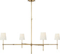 Bryant Grande Chandelier | Hand-Rubbed Antique Brass | Linen Shades