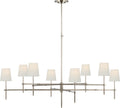 Bryant Grande Two Tier Chandelier | Antique Nickel | Linen Shades