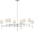 Bryant Grande Two Tier Chandelier | Polished Nickel | Linen Shades