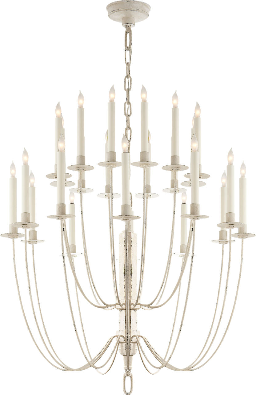 Erika Two-Tier Chandelier | Belgian White