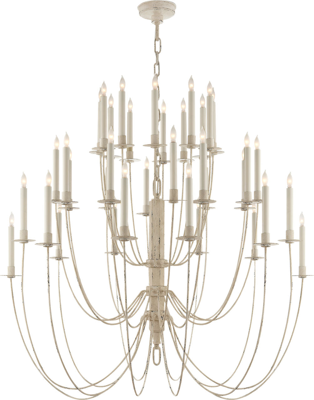 Erika Three-Tier Chandelier | Belgian White