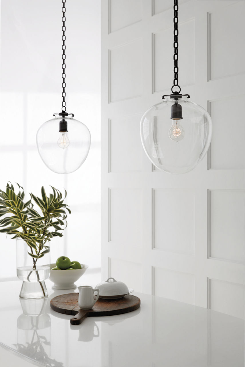 Katie Acorn Pendant | Bronze | Clear Glass