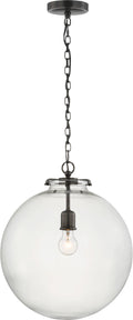 Katie Large Globe Pendant | Bronze | Clear Glass