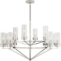 Marais Large Chandelier | Polished Nickel | Clear Glass
