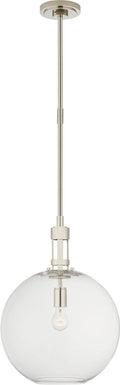 Gable Large Globe Pendant | Polished Nickel | Clear Glass