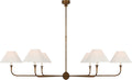 Piaf Oversized Chandelier | Antique Gild | Linen Shades