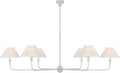 Piaf Oversized Chandelier | Plaster White | Linen Shades