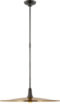 Truesdell 24" Pendant | Bronze | Antique Brass Shade