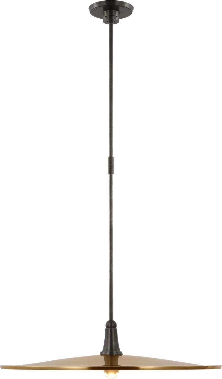 Truesdell 24" Pendant | Bronze | Antique Brass Shade