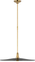 Truesdell 24" Pendant | Hand-Rubbed Antique Brass | Bronze Shade