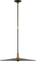 Truesdell 24" Pendant | Hand-Rubbed Antique Brass and Bronze | Bronze Shade