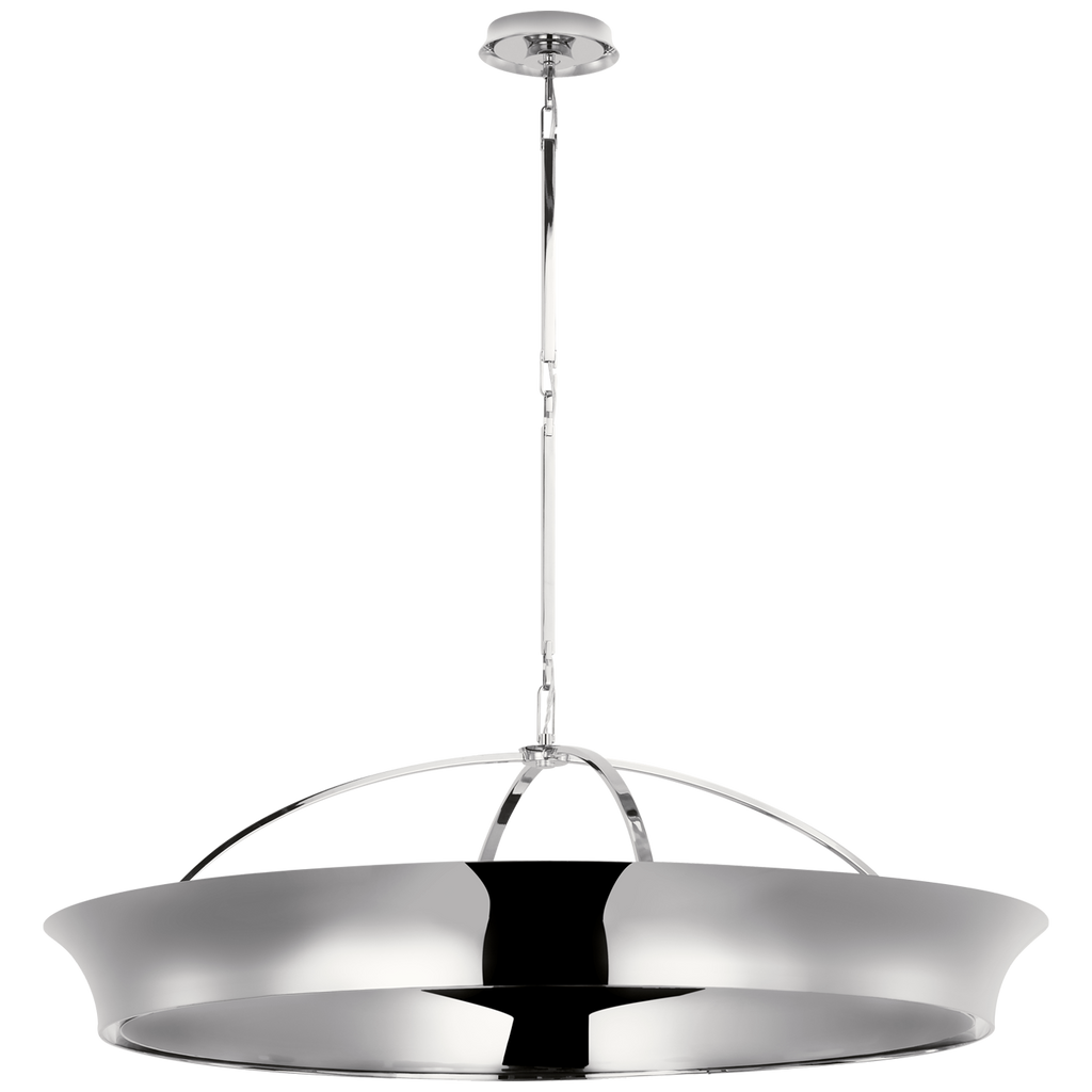Garland 40" Dual Lit Ring Chandelier | Polished Nickel