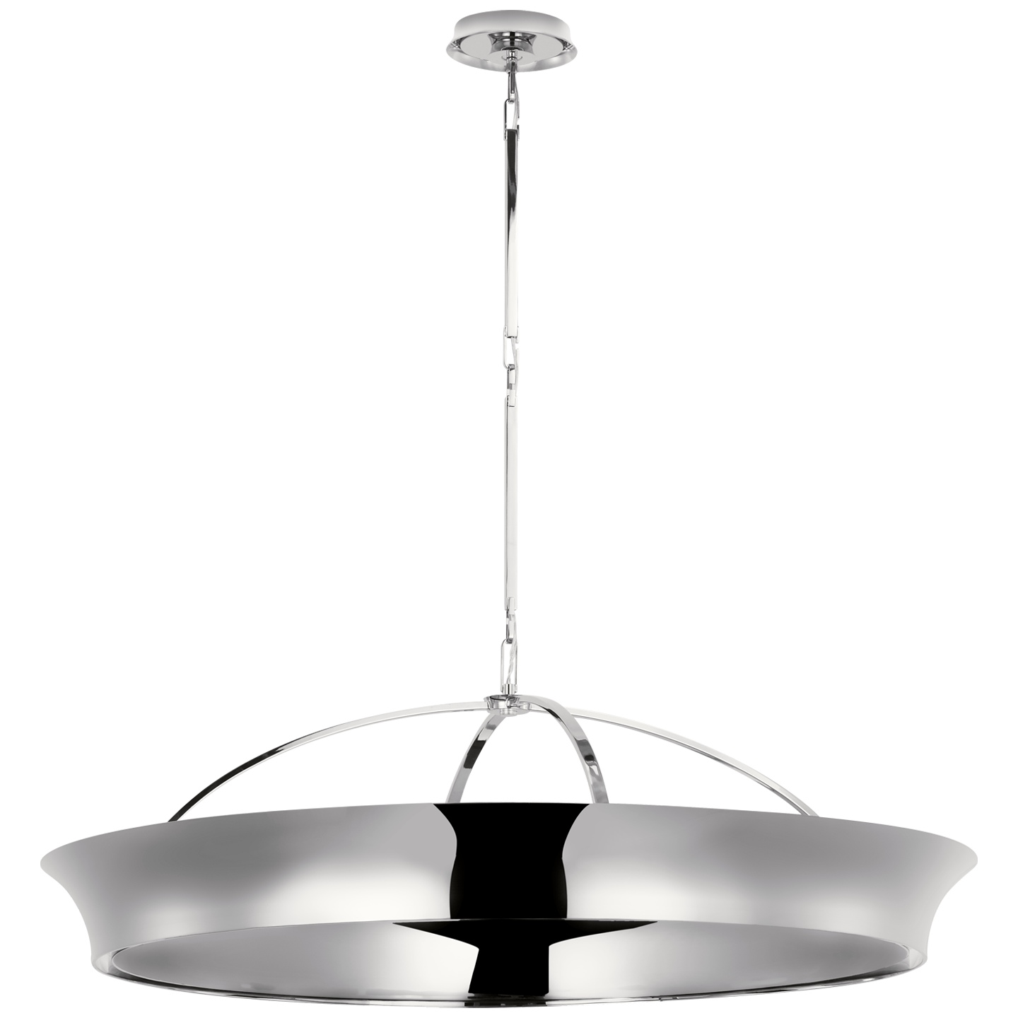 Garland 40" Dual Lit Ring Chandelier | Polished Nickel