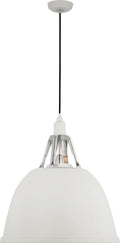 Gunner 22" Pendant | White and Polished Aluminum