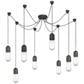 Junio 8-Light Chandelier | Bronze and Brass | Clear Glass