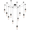 Junio 10-Light Chandelier | Bronze and Brass | Frosted Glass