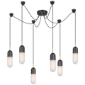 Junio 6-Light Chandelier | Bronze and Brass | Frosted Glass