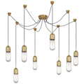 Junio 8-Light Chandelier | Hand-Rubbed Antique Brass | Clear Glass