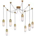 Junio 8-Light Chandelier | Hand-Rubbed Antique Brass | Frosted Glass
