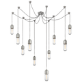 Junio 10-Light Chandelier | Polished Nickel | Clear Glass