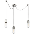 Junio 3-Light Chandelier | Polished Nickel | Clear Glass