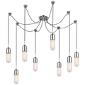 Junio 8-Light Chandelier | Polished Nickel | Frosted Glass