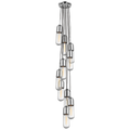 Junio 10-Light Pendant | Polished Nickel | Clear Glass
