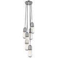 Junio 6-Light Pendant | Polished Nickel | Clear Glass