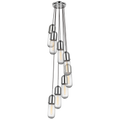 Junio 8-Light Pendant | Polished Nickel | Clear Glass