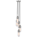Junio 5-Light Pendant | Polished Nickel | Frosted Glass