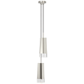 Matcha 2 Light Pendant | Polished Nickel | Clear Glass