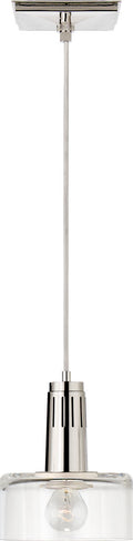 Iris Single Pendant | Polished Nickel | Clear Glass